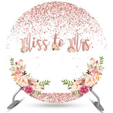 Rose Gold Blumen Einfach Süß Hochzeit Kreis Hintergrund